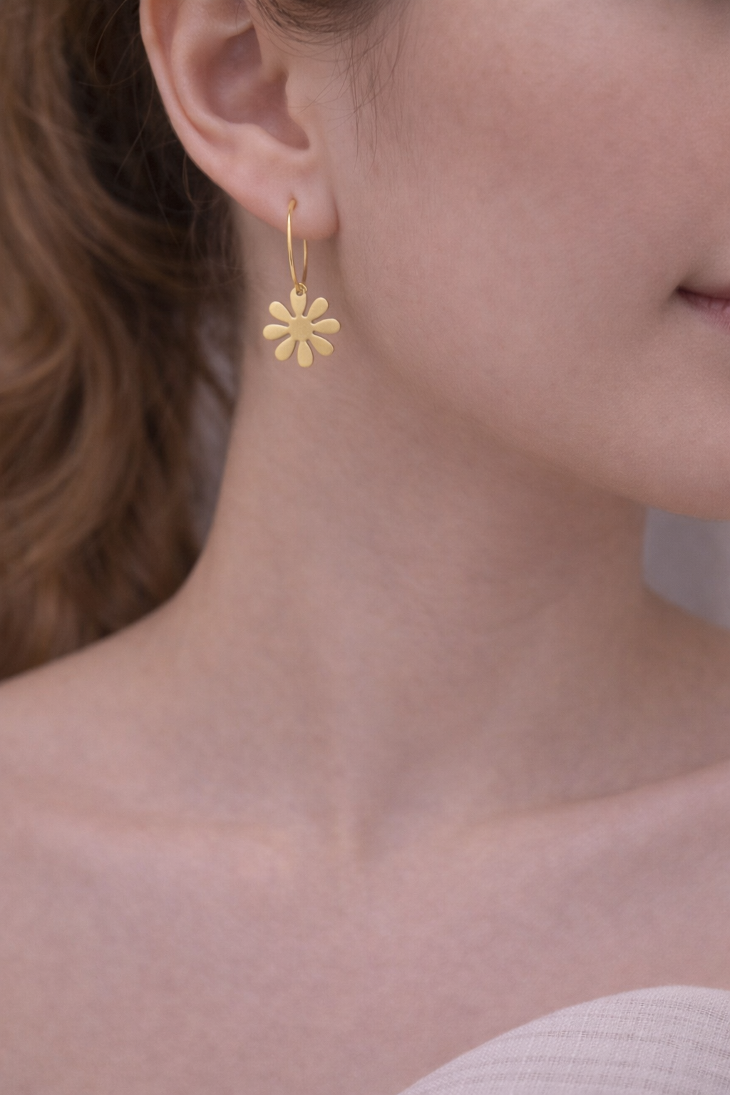 Golden Bloom Drop Earrings