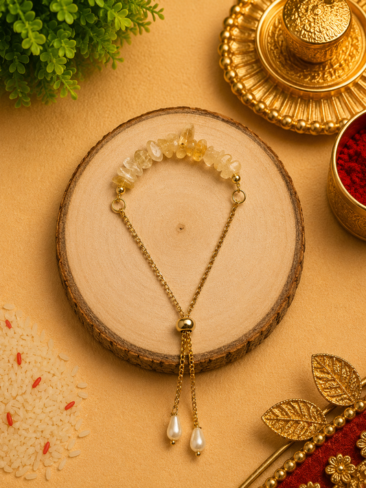 Citrine Chips Rakhi