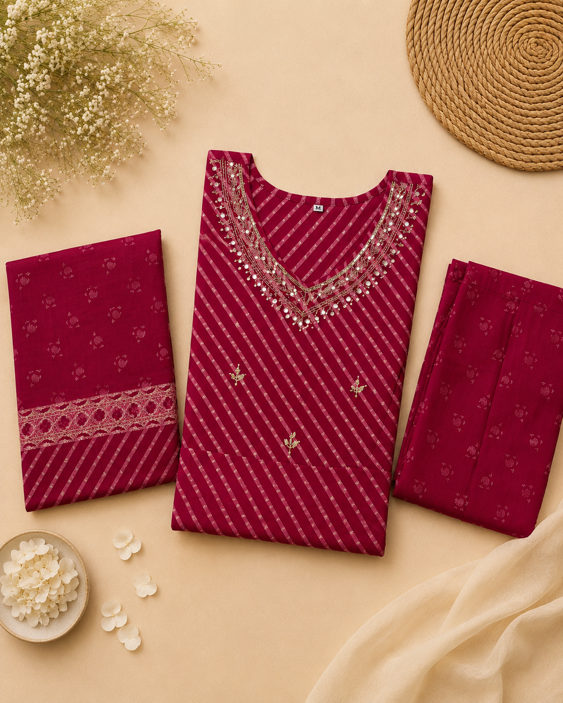 Rani Royale Cotton Anarkali Suit Set