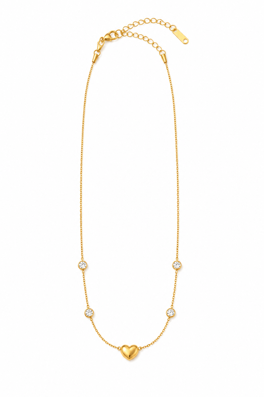 Amora Crystal Heart Necklace