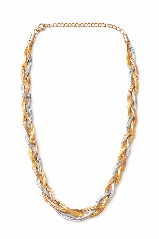 Trinity Luxe Braided Necklace