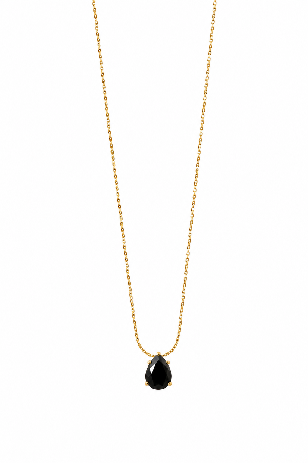 Midnight Teardrop Pendant Necklace