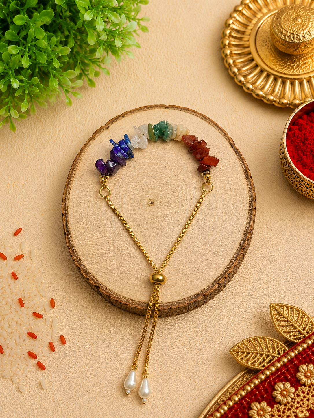 7 Chakra Chips Rakhi