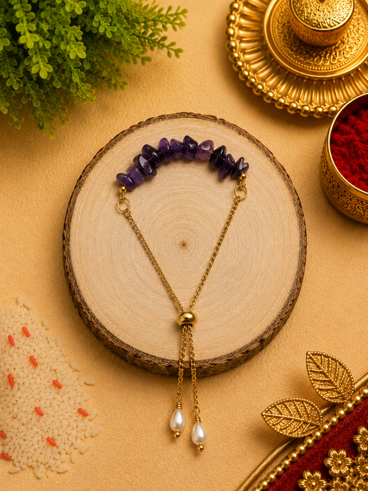 Amethyst Chips Rakhi