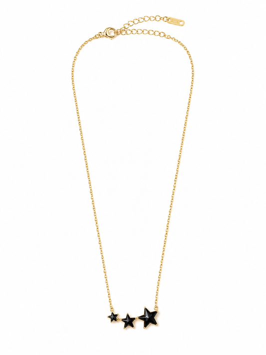 Midnight Trio Star Necklace