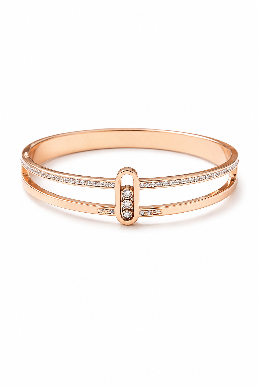 Aurielle Crystal Rose Bangle