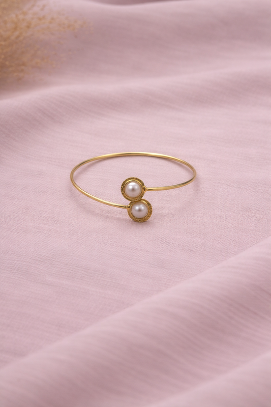 Twin Pearl Grace Cuff