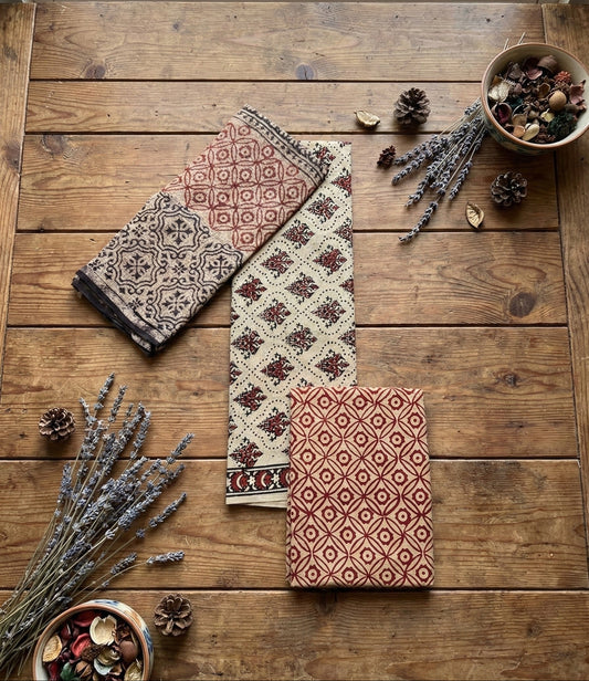 Mehfil Jaipuri Block Print Suit – Unstitched/ Custom-Stitched