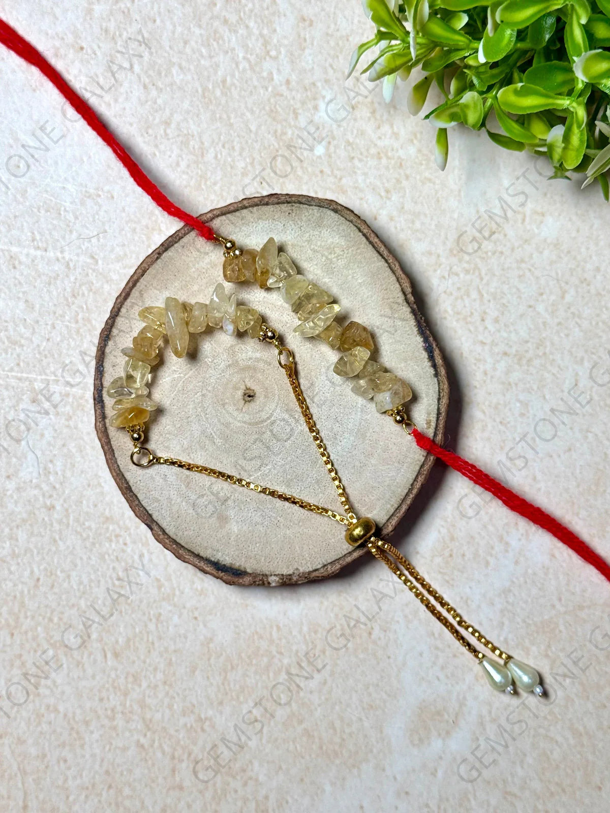 Citrine Chips Rakhi